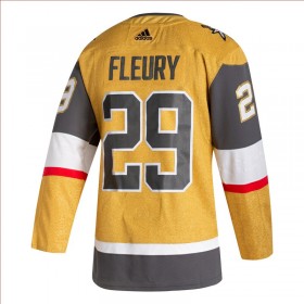 Män Ishockey Gold Vegas Golden Knights tröja Marc-Andre Fleury 29 2020-21 Tredje Authentic